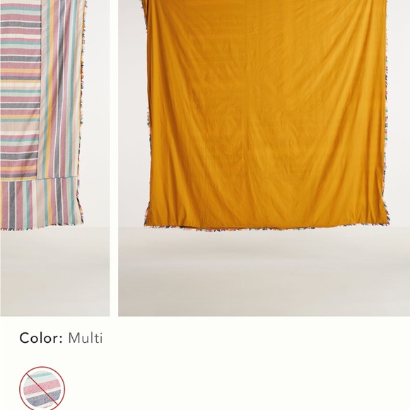 Anthropologie Multi-Color Striped Duvet Cover - Picture 3 of 3